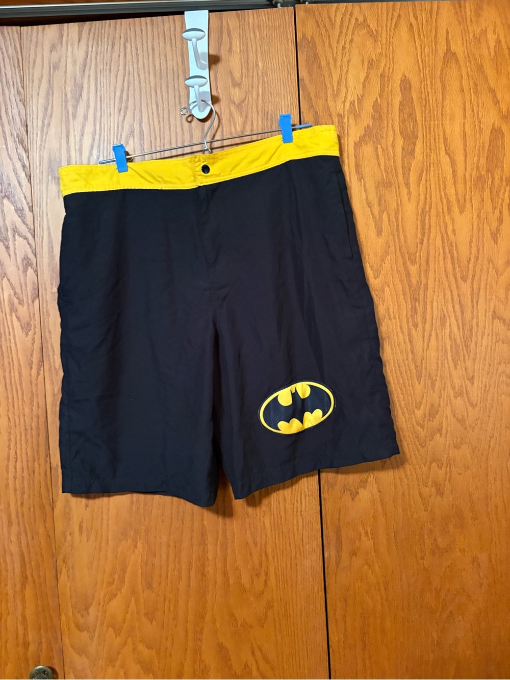 Batman Black and Yellow Men’s Swim Trunks